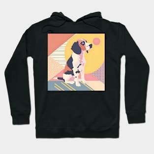 70s Brittany Vibes: Pastel Pup Parade Hoodie